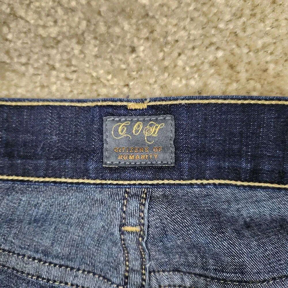 Citizens Of Humanity Dark Blue Straight Leg Jeans - Picture 5 of 15